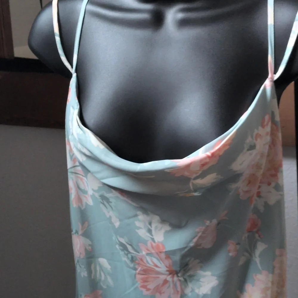 ✨ Abercrombie And Fitch Cowl Neck Pastel Floral Maxi Dress Size L